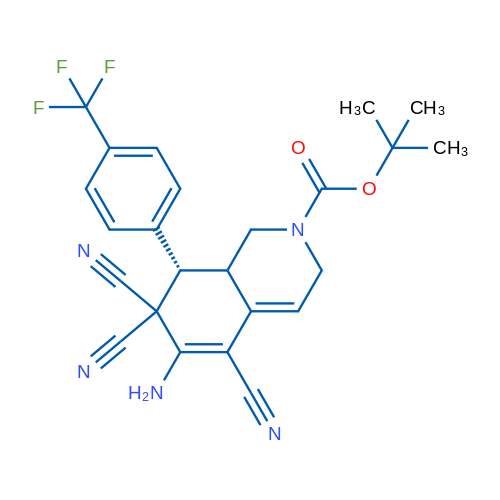 tert-Butyl (8S)-6-amino-5,7,7-tricyano-8-[4-(trifluoromethyl)phenyl]-1,2,3,7,8,8a-hexahydroisoquinoline-2-carboxylate 1g