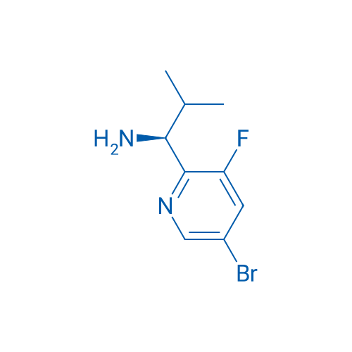 (1S)-1-(5-bromo-3-fluoro(2-pyridyl))-2-methylpropylamine 250mg