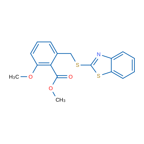 Methyl 2-((benzo[d]thiazol-2-ylthio)methyl)-6-methoxybenzoate 1g