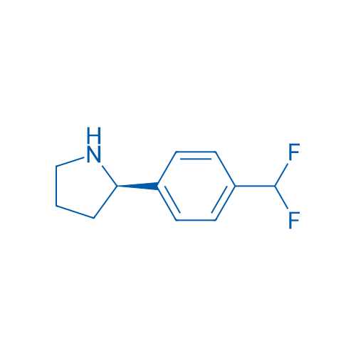 (R)-2-(4-(Difluoromethyl)phenyl)pyrrolidine 250mg