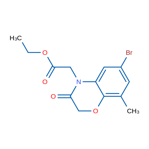 Ethyl 2-(6-bromo-8-methyl-3-oxo-2H-benzo[b][1,4]oxazin-4(3H)-yl)acetate 1g