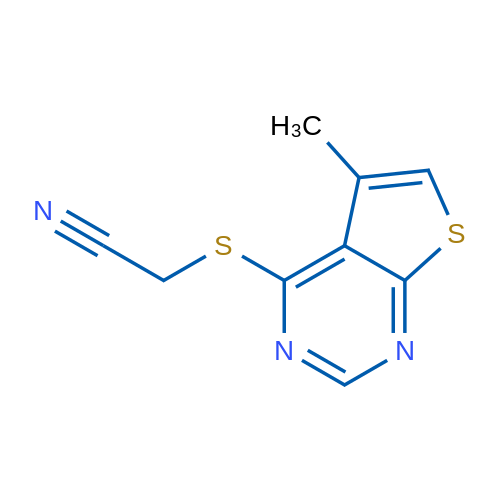 2-((5-Methylthieno[2,3-d]pyrimidin-4-yl)thio)acetonitrile 1g
