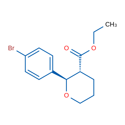 (2R,3R)-Ethyl 2-(4-bromophenyl)tetrahydro-2H-pyran-3-carboxylate 5g