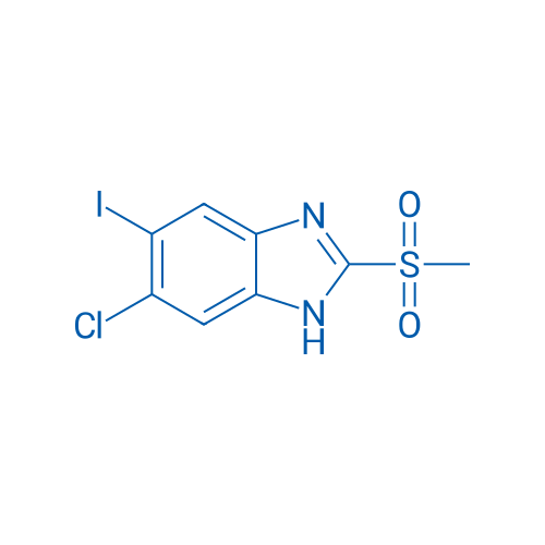 5-Chloro-6-iodo-2-(methylsulfonyl)-1H-benzo[d]imidazole 250mg