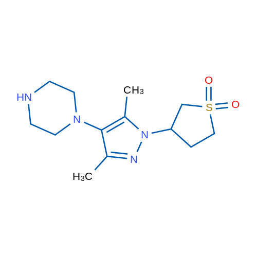 1-[1-(1,1-dioxidotetrahydro-3-thienyl)-3,5-dimethyl-1H-pyrazol-4-yl]piperazine 1g
