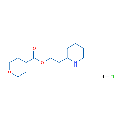 2-(Piperidin-2-yl)ethyl tetrahydro-2H-pyran-4-carboxylate hydrochloride 1g