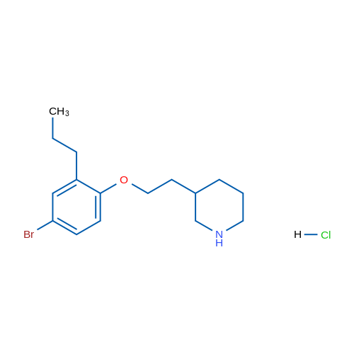 3-(2-(4-Bromo-2-propylphenoxy)ethyl)piperidine hydrochloride 5g