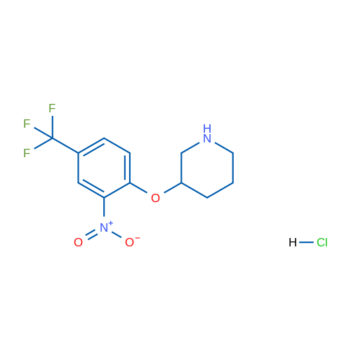 3-(2-Nitro-4-(trifluoromethyl)phenoxy)piperidine hydrochloride 1g
