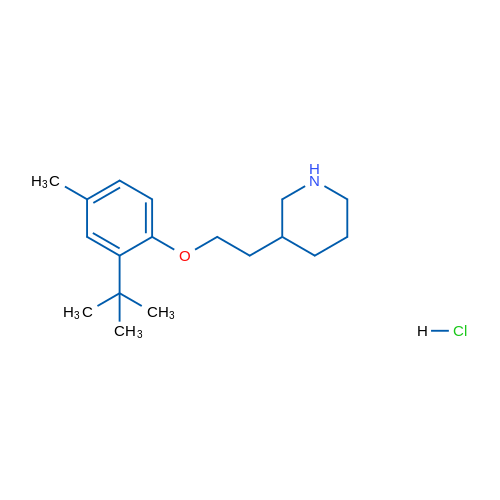 3-(2-(2-(tert-Butyl)-4-methylphenoxy)ethyl)piperidine hydrochloride 1g