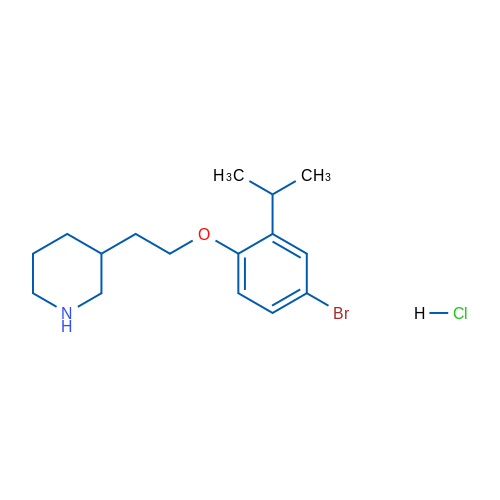 3-(2-(4-Bromo-2-isopropylphenoxy)ethyl)piperidine hydrochloride 1g