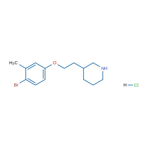 3-(2-(4-Bromo-3-methylphenoxy)ethyl)piperidine hydrochloride 5g