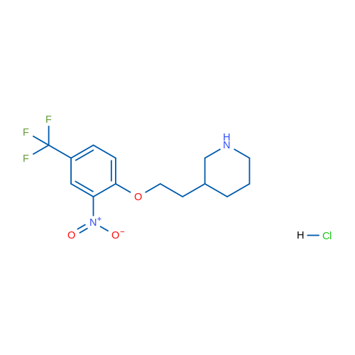 3-(2-(2-Nitro-4-(trifluoromethyl)phenoxy)ethyl)piperidine hydrochloride 1g