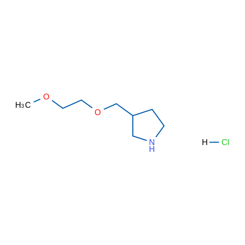 3-((2-Methoxyethoxy)methyl)pyrrolidine hydrochloride 1g