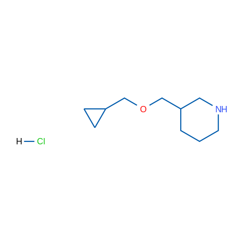 3-((Cyclopropylmethoxy)methyl)piperidine hydrochloride 1g