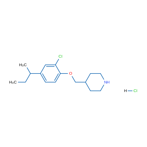 4-((4-(sec-Butyl)-2-chlorophenoxy)methyl)piperidine hydrochloride 5g
