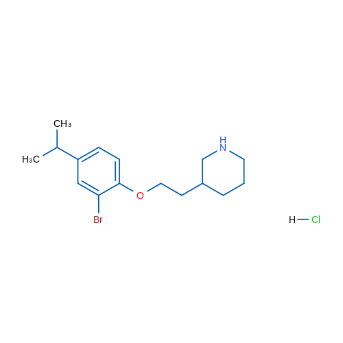 3-(2-(2-Bromo-4-isopropylphenoxy)ethyl)piperidine hydrochloride 5g