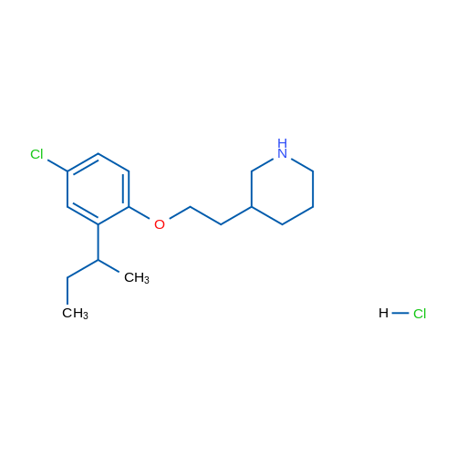 3-(2-(2-(sec-Butyl)-4-chlorophenoxy)ethyl)piperidine hydrochloride 1g
