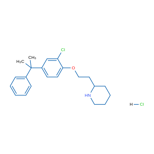 2-(2-(2-Chloro-4-(2-phenylpropan-2-yl)phenoxy)ethyl)piperidine hydrochloride 1g