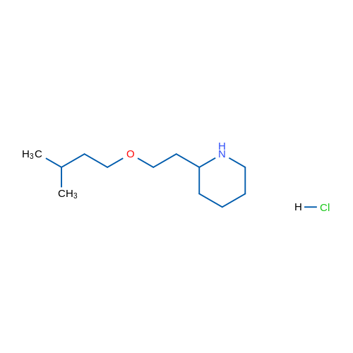 2-(2-(Isopentyloxy)ethyl)piperidine hydrochloride 1g