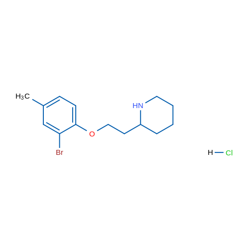 2-(2-(2-Bromo-4-methylphenoxy)ethyl)piperidine hydrochloride 1g