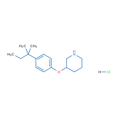 3-(4-(tert-Pentyl)phenoxy)piperidine hydrochloride 1g