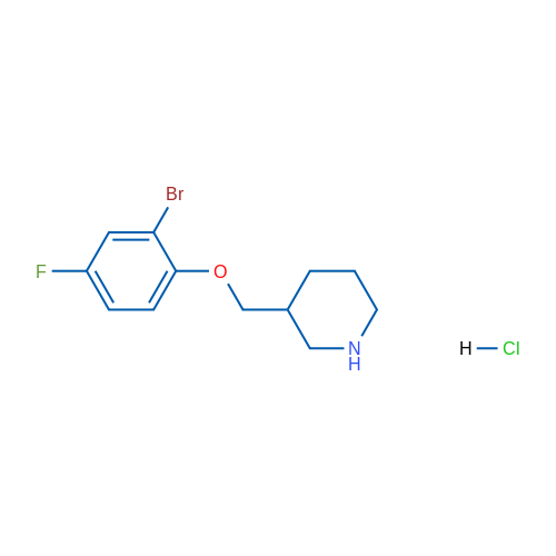3-((2-Bromo-4-fluorophenoxy)methyl)piperidine hydrochloride 1g