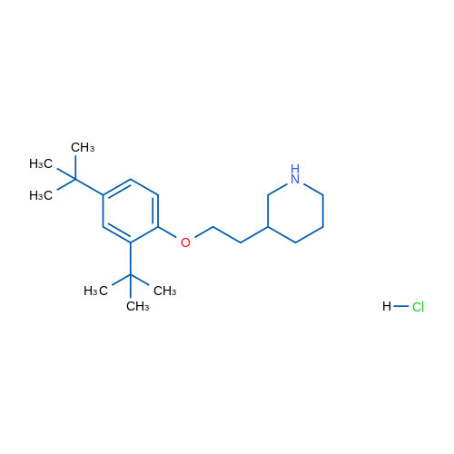 3-(2-(2,4-Di-tert-butylphenoxy)ethyl)piperidine hydrochloride 1g