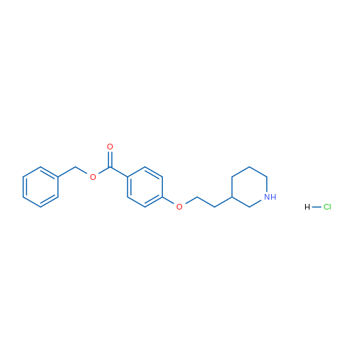 Benzyl 4-(2-(piperidin-3-yl)ethoxy)benzoate hydrochloride 1g