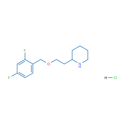 2-(2-((2,4-Difluorobenzyl)oxy)ethyl)piperidine hydrochloride 1g