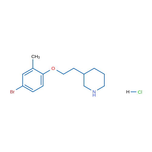3-(2-(4-Bromo-2-methylphenoxy)ethyl)piperidine hydrochloride 5g
