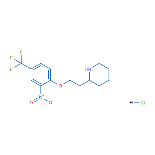 2-(2-(2-Nitro-4-(trifluoromethyl)phenoxy)ethyl)piperidine hydrochloride 1g