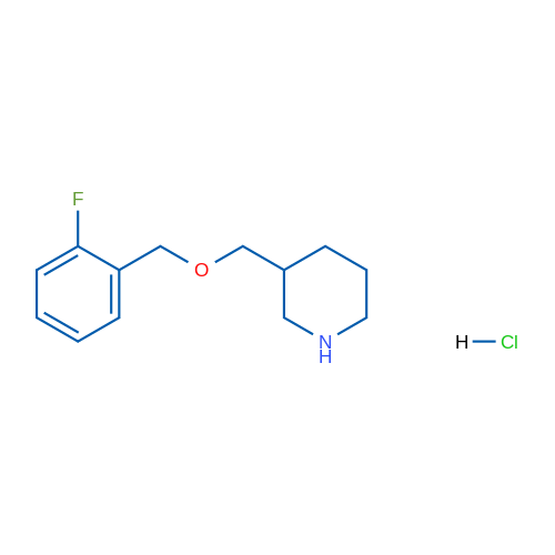 3-(((2-Fluorobenzyl)oxy)methyl)piperidine hydrochloride 1g