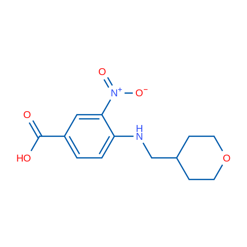 3-Nitro-4-(((tetrahydro-2H-pyran-4-yl)methyl)amino)benzoic acid 5g