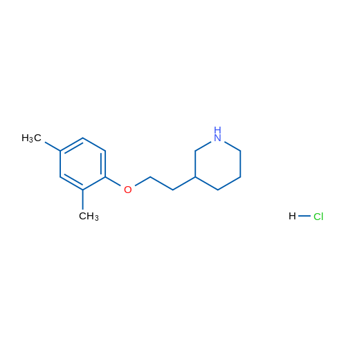 3-(2-(2,4-Dimethylphenoxy)ethyl)piperidine hydrochloride 1g