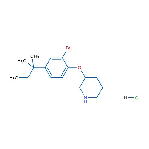 3-(2-Bromo-4-(tert-pentyl)phenoxy)piperidine hydrochloride 1g