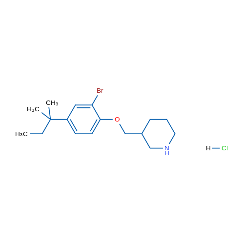 3-((2-Bromo-4-(tert-pentyl)phenoxy)methyl)piperidine hydrochloride 1g