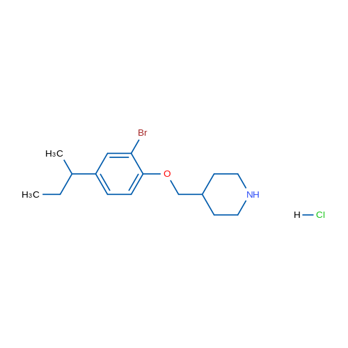 4-((2-Bromo-4-(sec-butyl)phenoxy)methyl)piperidine hydrochloride 1g