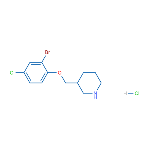 3-((2-Bromo-4-chlorophenoxy)methyl)piperidine hydrochloride 1g