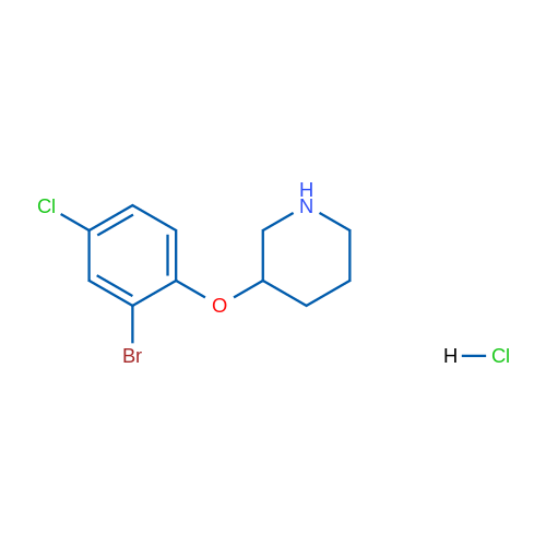 3-(2-Bromo-4-chlorophenoxy)piperidine hydrochloride 1g