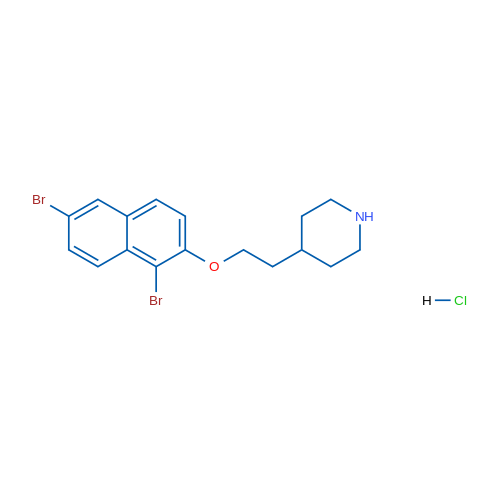 4-(2-((1,6-Dibromonaphthalen-2-yl)oxy)ethyl)piperidine hydrochloride 5g