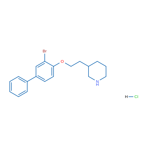 3-(2-((3-Bromo-[1,1'-biphenyl]-4-yl)oxy)ethyl)piperidine hydrochloride 1g