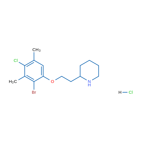 2-(2-(2-Bromo-4-chloro-3,5-dimethylphenoxy)ethyl)piperidine hydrochloride 1g