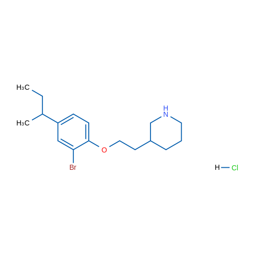 3-(2-(2-Bromo-4-(sec-butyl)phenoxy)ethyl)piperidine hydrochloride 1g