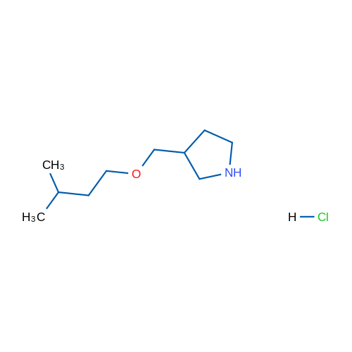 3-((Isopentyloxy)methyl)pyrrolidine hydrochloride 1g