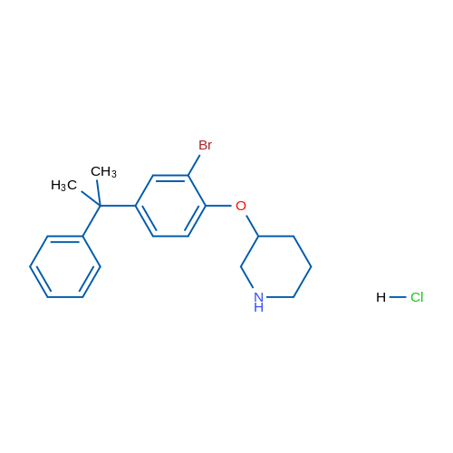 3-(2-Bromo-4-(2-phenylpropan-2-yl)phenoxy)piperidine hydrochloride 5g
