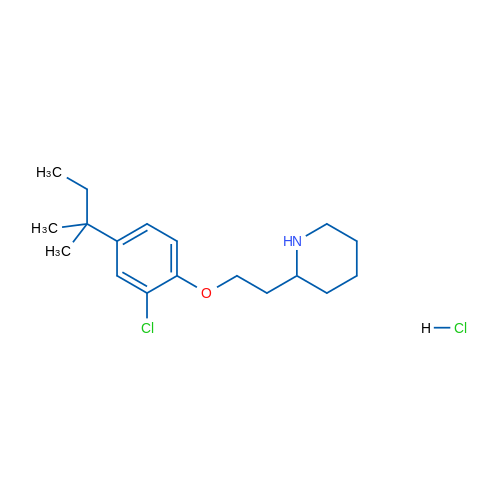 2-(2-(2-Chloro-4-(tert-pentyl)phenoxy)ethyl)piperidine hydrochloride 1g