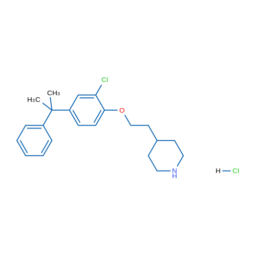 4-(2-(2-Chloro-4-(2-phenylpropan-2-yl)phenoxy)ethyl)piperidine hydrochloride 5g