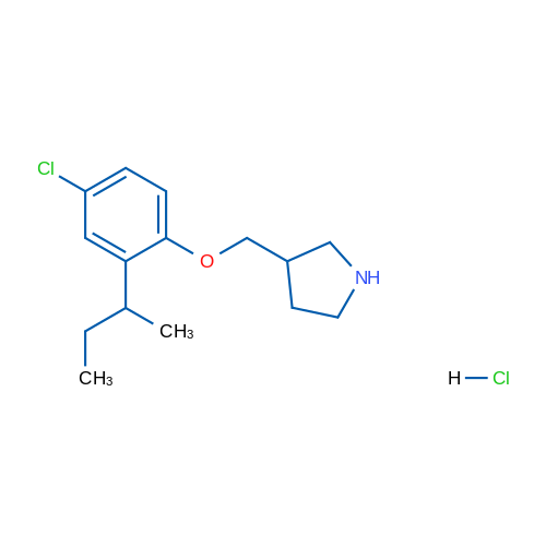 3-((2-(sec-Butyl)-4-chlorophenoxy)methyl)pyrrolidine hydrochloride 1g