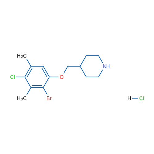 4-((2-Bromo-4-chloro-3,5-dimethylphenoxy)methyl)piperidine hydrochloride 1g