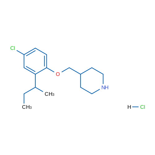4-((2-(sec-Butyl)-4-chlorophenoxy)methyl)piperidine hydrochloride 1g